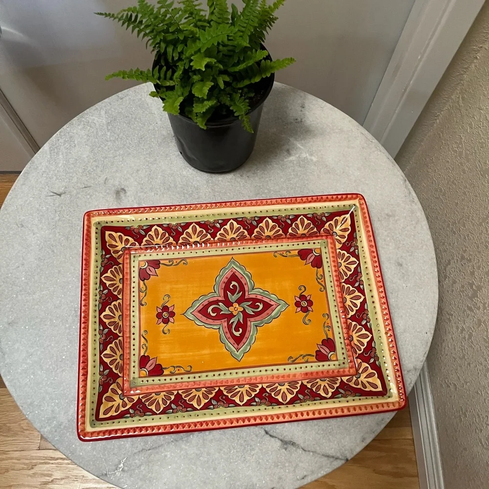 Table Tops Espana Tangier 16” Rectangular Serving Platter